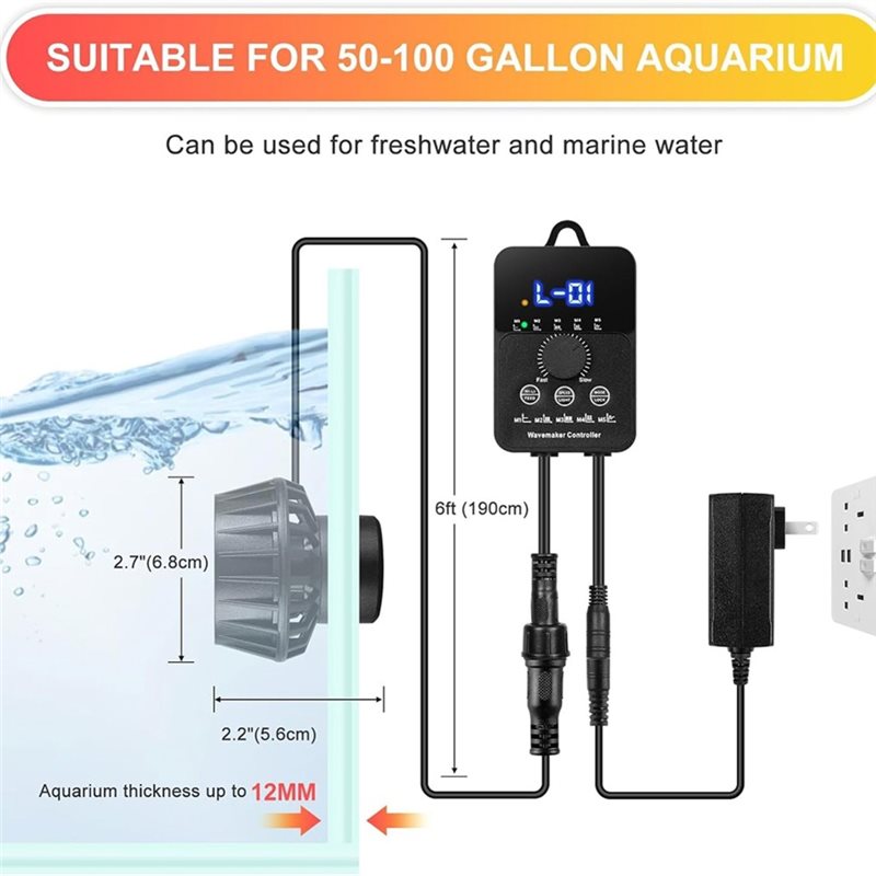 جهاز صنع الأمواج ABYN-For بقدر - مراجعة Powerhead Wave Maker وسعره