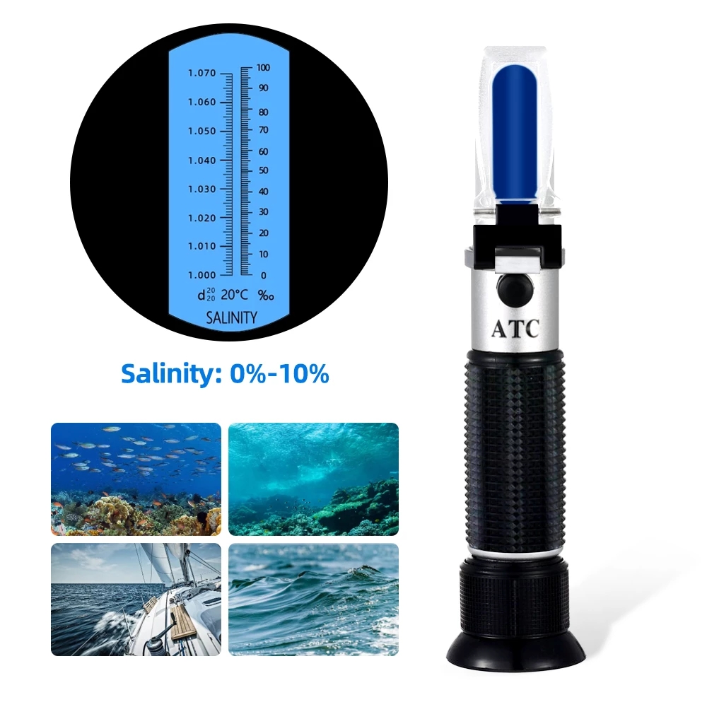 مقياس انكسار الملوحة 0-10% 1.0 - مراجعة Marine Aquarium Refractometer وسعره