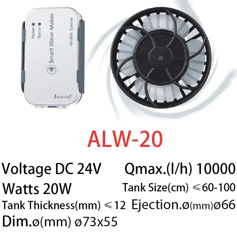 Jebao Jecod جديد ALW سلسلة WIF - مراجعة Powerhead Wave Maker وسعره