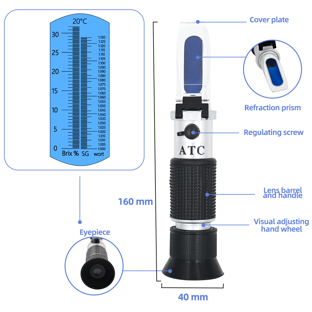 صندوق البيع بالتجزئة مقياس انك - مراجعة Marine Aquarium Refractometer وسعره